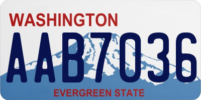 WA license plate AAB7036