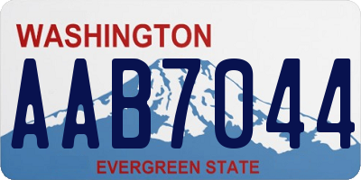 WA license plate AAB7044