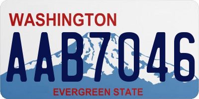 WA license plate AAB7046