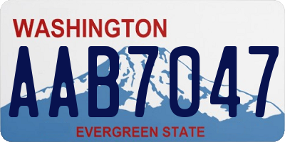WA license plate AAB7047