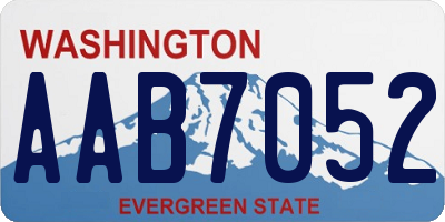WA license plate AAB7052