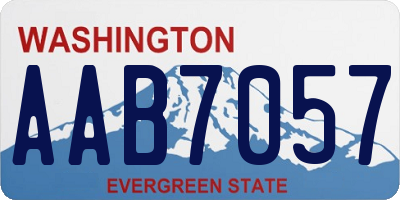 WA license plate AAB7057