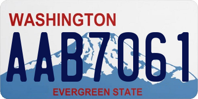 WA license plate AAB7061