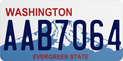 WA license plate AAB7064