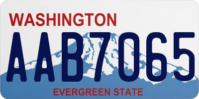 WA license plate AAB7065