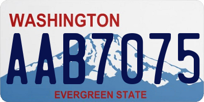 WA license plate AAB7075