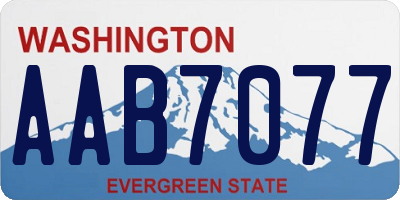 WA license plate AAB7077