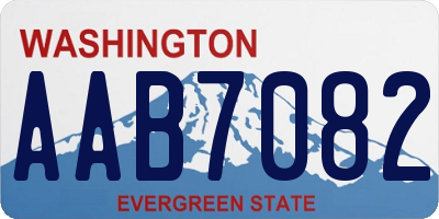 WA license plate AAB7082