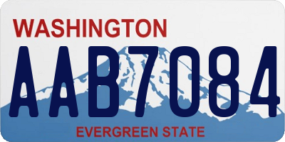 WA license plate AAB7084