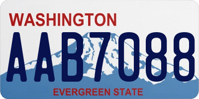 WA license plate AAB7088
