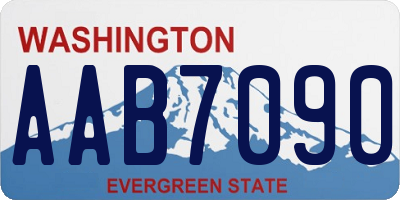 WA license plate AAB7090