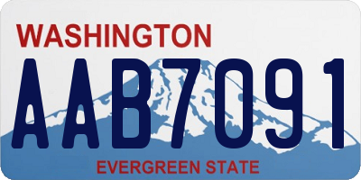 WA license plate AAB7091