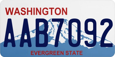 WA license plate AAB7092