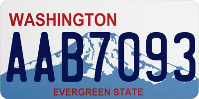 WA license plate AAB7093