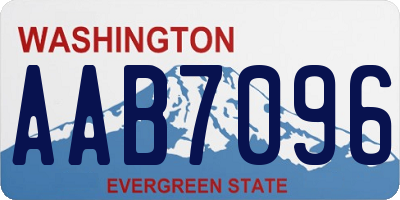 WA license plate AAB7096