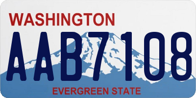 WA license plate AAB7108