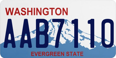 WA license plate AAB7110