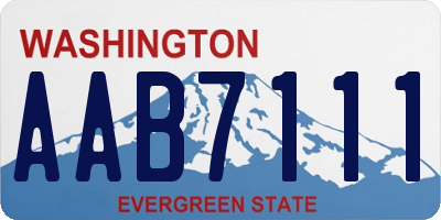 WA license plate AAB7111
