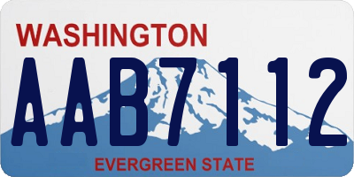 WA license plate AAB7112