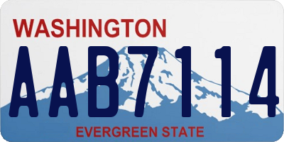 WA license plate AAB7114