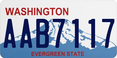 WA license plate AAB7117