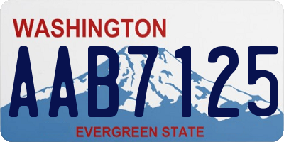 WA license plate AAB7125