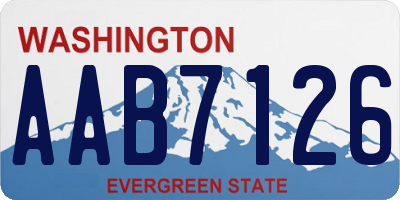 WA license plate AAB7126