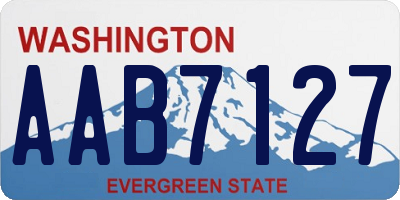 WA license plate AAB7127
