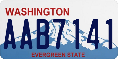 WA license plate AAB7141