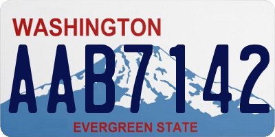 WA license plate AAB7142