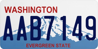 WA license plate AAB7149