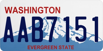 WA license plate AAB7151