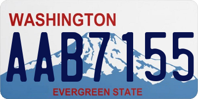 WA license plate AAB7155
