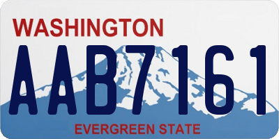 WA license plate AAB7161