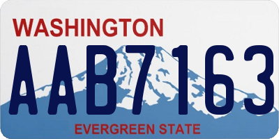WA license plate AAB7163