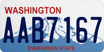 WA license plate AAB7167