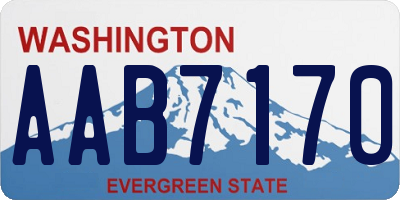 WA license plate AAB7170