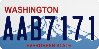 WA license plate AAB7171