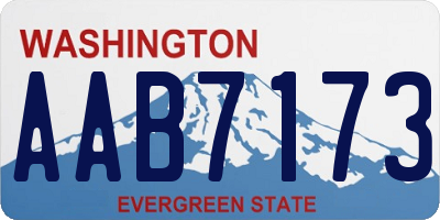 WA license plate AAB7173