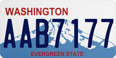 WA license plate AAB7177