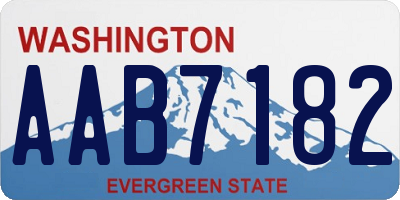 WA license plate AAB7182