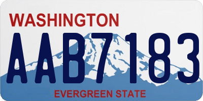 WA license plate AAB7183