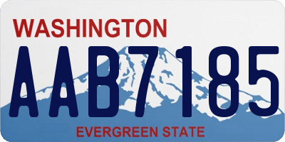 WA license plate AAB7185