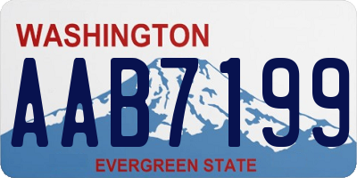 WA license plate AAB7199