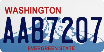 WA license plate AAB7207