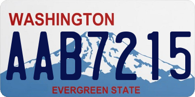 WA license plate AAB7215