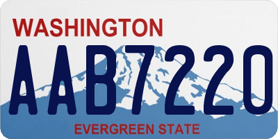 WA license plate AAB7220