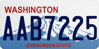 WA license plate AAB7225