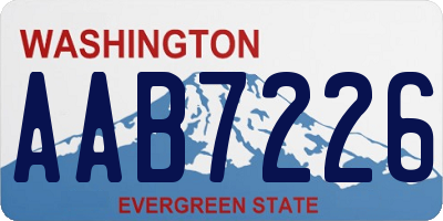 WA license plate AAB7226