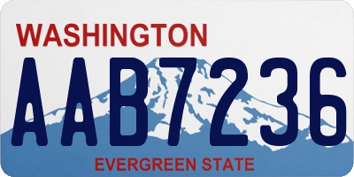 WA license plate AAB7236